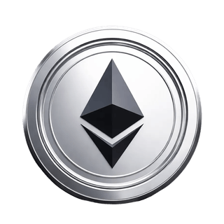 Elemento visual em suspensão apresentando o token Ethereum (ETH)